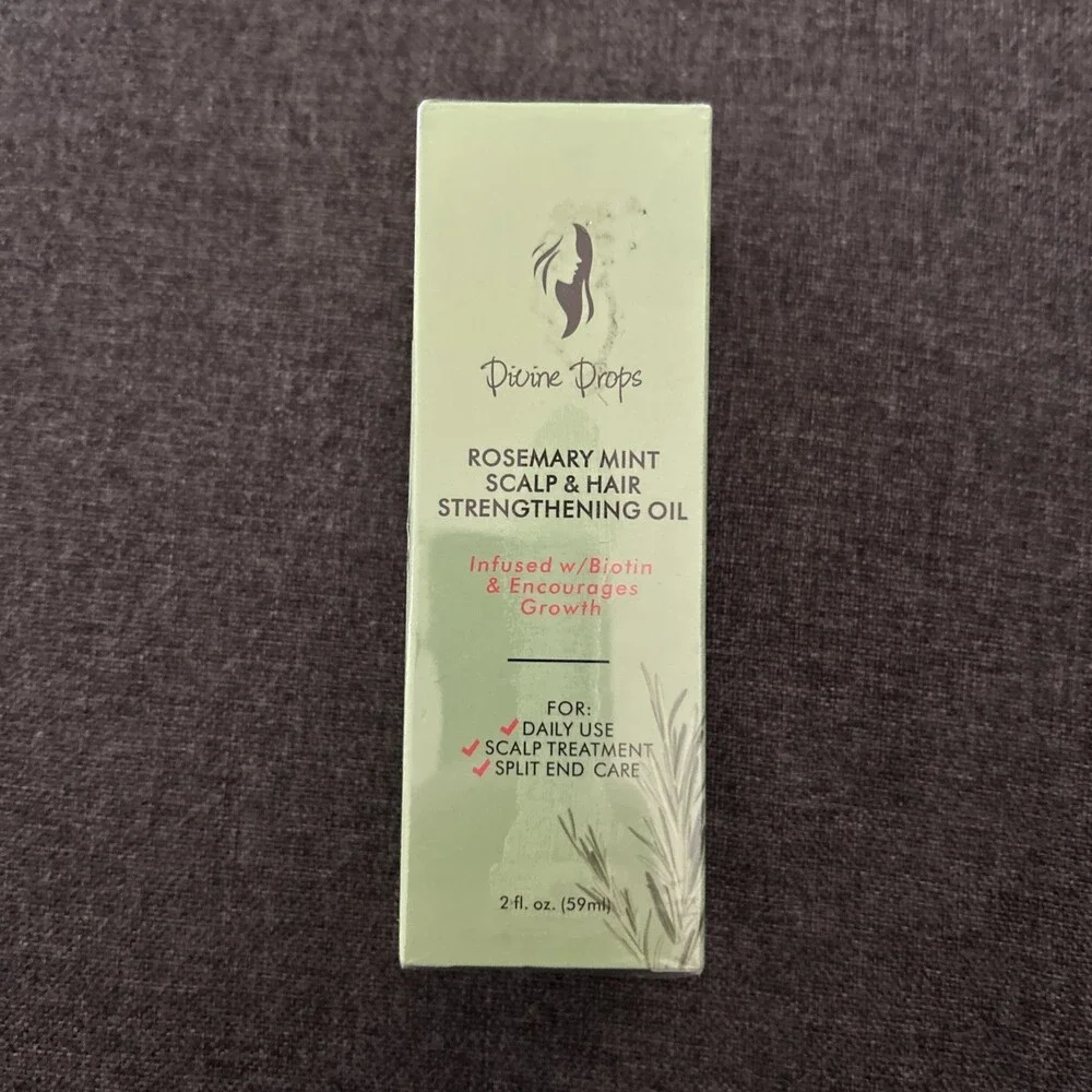 Divine Drops Rosemary Mint Scalp & Hair Strengthening Oil